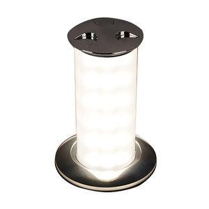 Quick Secret 3W Retractable Lamp w/Automatic Switch IP66 Mirrored Chrome Finish - Warm White LED - FASP3562X12CG00
