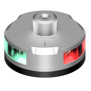 Lopolight Tri-Color Nav Light w/Windex Mount - 1NM - Light Silver Housing w/FB Base - 101-005W-FB