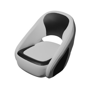 TACO Caladesi Smooth Bucket Seat - Grey/Black - BA2-25GRY-BLK