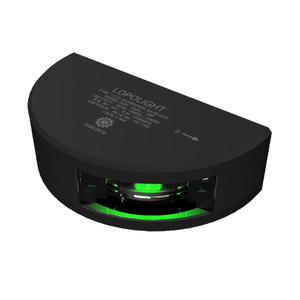 Lopolight Series 301-101 - Starboard Sideight - 3NM - Vertical Mount - Green - Black Housing - 301-101-B