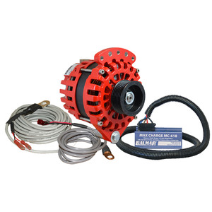 Balmar Alternator 1-2" Single Foot K6 Serpentine Pulley Regulator & Temp Sensor - 170A Kit - 12V - XT-SF-170-K6-KIT