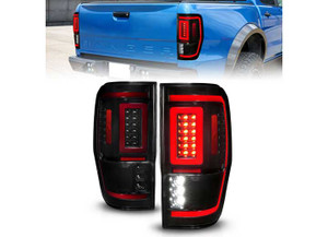 Anzo, Usa - 1923 Ranger Full Led Tail Lights W/light Bar Black Housing Smoke Lens - ANZ311447