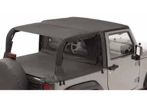 Bestop Inc. - 0709 Jeep Wrangler 2dr Safari Sytle Header Bikini Topblack Diamond - BES52585-35