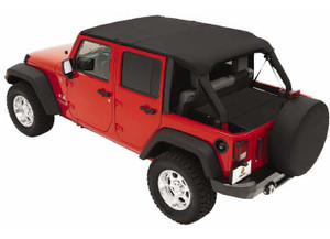 Bestop Inc. - 0709 Jeep Wrangler Unlimited Safaristyle Header Bikini Topblack Diamond - BES52581-35