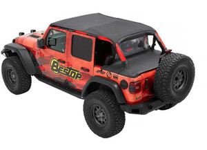 Bestop Inc. - 24c Wrangler Jl 4dr Header Safari Bikini; Black Diamond - BES52612-35