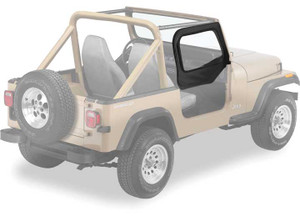 Bestop Inc. - 9706 Jeep Wrangler Upper Door Skins Setblack Diamond - BES53121-35