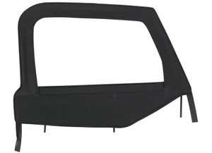 Bestop Inc. - 9706 Jeep Wrangler Upper Fabric Halfdoor Setblack Denim - BES51790-15