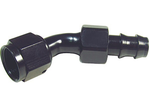 Big End Performance - Black 45 Degree Pushloc Full Swivel Hose End 6an - BEP13456