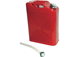 Crown Automotive - Red Jerry Can; Rt Offroads 5.4 Gallon Galvanized Steel Includes Pour Spout Vent And Travel Cap - CASRT26010