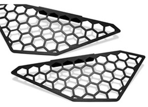Fab Fours Inc. - Vengeance Side Light Mesh Insert Cover (d3351 & D3352) Matte Black - FFBM3150-1