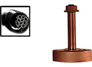 Furuno USA - 600w Bronze Thruhull Transducer With Temp - FNU525T-BSD