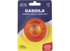 Gasoila - Gasoila Thred Tape Sd White 1/2in X 260in  Carded Roll - GOAZT20-BC