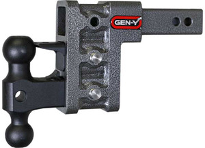 Gen-Y Hitch - 16k Drop Hitch2in Shank/5in Drop W/dual Ball Mount+pintle Lockhydro Dippedmossy Oak - GNYGH-523-MO