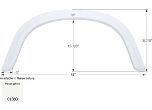 Icon Technologies Limited RV - Fender Skirt Single Four Winds Fs1883 Polar White - ICR01883