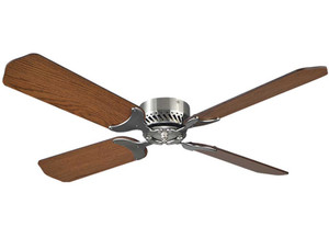 Lasalle Bristol - 36in 12v 4 Blade Fan With Wall Switch Â Brushed Nickel W/oak / Cherry Blades - LSB410TSDC36BNOKCY