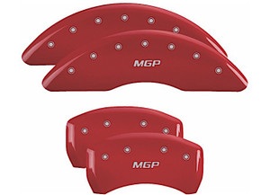 MGP Caliper Covers - Set Of 4 Caliper Coversengraved Front And Rear:mgpred Powder Coatblk Char - MGP23220SMGPRD