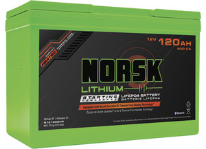 Norsk Lithium - 12v120ahlifepo4batgdnhstarting - NRLB12120GHS