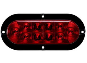Optronics - Led Tail Light Oval Surface/flange Mount - OTRSTL78RB