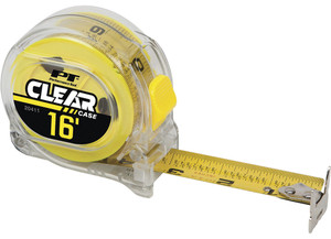 Performance Tool - Clear Tape Measure Sae/metric 16ft/4.9m Yellow - PRT20411