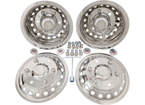 Phoenix USA - 06c Sprinter 3500 Dot Liner Wheel Simulator Kit  Polished Ss (inc 2 Fronts/2 Rears/mounting Hdwr) - PHONS16A