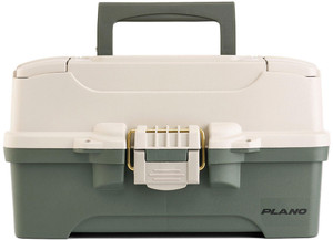 Plano - Twotray Tackle Box; Green/tan - PLNP000404