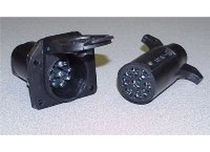 Pollak Engineered - 9 Way Rv Connector & Socket Kit ( 12907 & 12906 ) - POL12-905