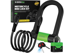 Rhino USA - Motorcycle Bike Lock Kit - RHUAC-MBL4-GRN