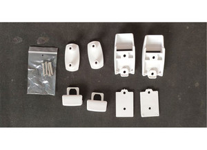 RV Pro - Wall Bracket Set For Rod Feet Black - RVCRVP0010WB-RDB