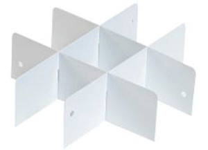 Weather Guard - Crisscross Drawer Divider 11 X 4in  Steel White Finish - WEA9824-3-01