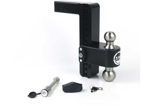 Weigh Safe - Cerakote 180 Hitch Stainless Steel 10in Drop Hitch With 2in Shank (10k/12.5k Grwr) With Ws05 - WSFLTB10-2-KA-CER-BLA