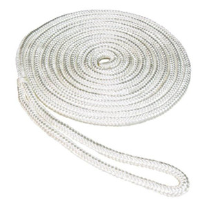 Seasense - Dock Line Nyl Dbl/brd 3/8"x15' - White - 50013210