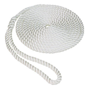 Seasense - Dock Line Nyl Twisted 3/8"x20' - White - 50013001