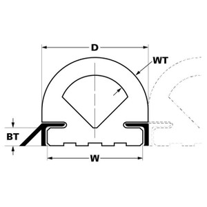 Duramax Marine - Blk Fan Nose Bumper 4.25 - DB-504