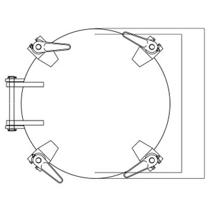 Icf - Drop Bolt Hatch 15x23" Rsd 5" 4 Dog Ss - SS174-1523A