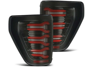 AlphaRex - 2123 F150 Luxxseries Led Tail Lights Black Red - 653030