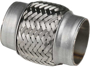 AP Exhaust - Flex Coupling 2.25in Core No Neck 4in Oal W/inner Braid - 8818IB
