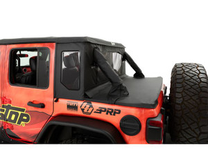 Bestop - 0718 Wrangler 4dr Halftop Soft Top Black Diamond - 53901-35