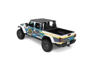 Bestop - 20c Gladiator Header Extended Safari Cable Style Bikini Top; Req Factory Door Surrounds;blk Diamond - 52615-35