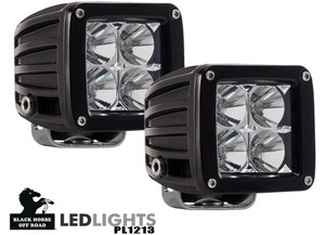 Blackhorse Off Road - Universal Led 4in Cube Lights With Wiring Kit And A Switch Clear - PL1213