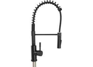 Dura Faucet - Streamline Coil Pulldown Rv Kitchen Faucet  Matte Black - DF-MK504SLK-MB