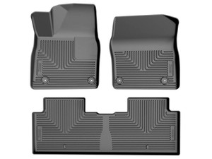 Husky Liner - 2225 Kia Ev6 Weatherbeater Front & 2nd Row Floor Liner Black - 96541