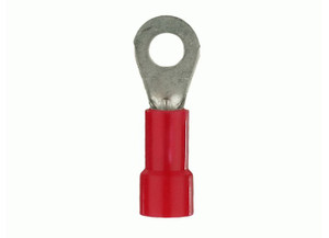 Install Bay - Red Vinyl Ring Terminal 2218 Gauge #6  Package Of 100 - RVRT6