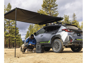Ironman 4x4 - Deltawing Instant Awning 6.5ft W/led Light Kitblack Out Fabricwaterproofuv50 - IAWNINGXT2.0M