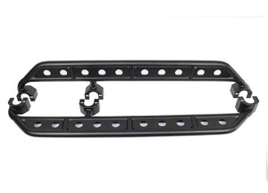 Kentrol - Fishbone Offroad - 0718 Wrangler Unlimited Step Slider 2stage Black Textured Powder Coat - FB23070