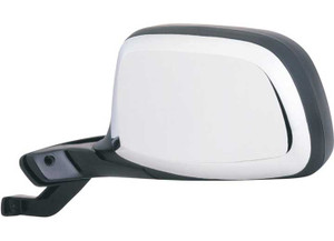 K-Source - 9296 Ford Bronco/f150f350 Lh Manual Foldaway Oe Mirror Black W/chrome Cover Paddle Design - 61034F