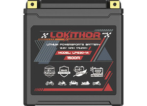 Lokithor - 1500ca Powersports Battery W/ Bluetooth & Heating  12v Lithium; 14ah/179.2wh  166x127x176mm - LPS30-14