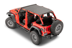 MasterTop - 18c Jeep Wrangler 4dr Bimini Top Plus  Black Diamond - 14305635