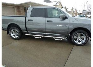 N-Fab - 0915.5 Ram 1500 Crew 5.7ft Sb Nerf Step (w2w) Stainless Steel - D0989CC-SS