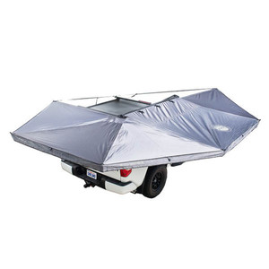 Overland Vehicle Systems - Xd Nomadic 270awning W/lights & Blk Out  Driver Side Grey Hex Blk Trim & Blk - 18079929