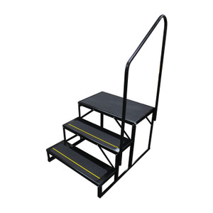 Quick Products - 2step Rv Stair W/handrail/platform Hd Steel Steps W/nonslip Treads 300 Lb Cap - 1229.4269